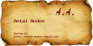 Antal Andos névjegykártya
